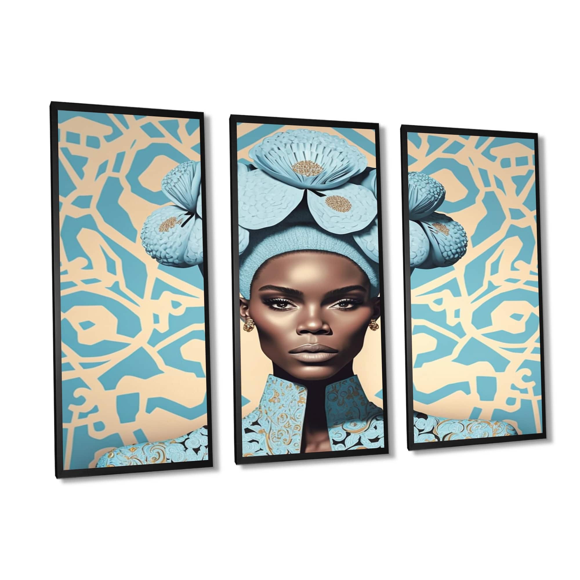 Designart "Retro Haute Couture African American Lady V" African
